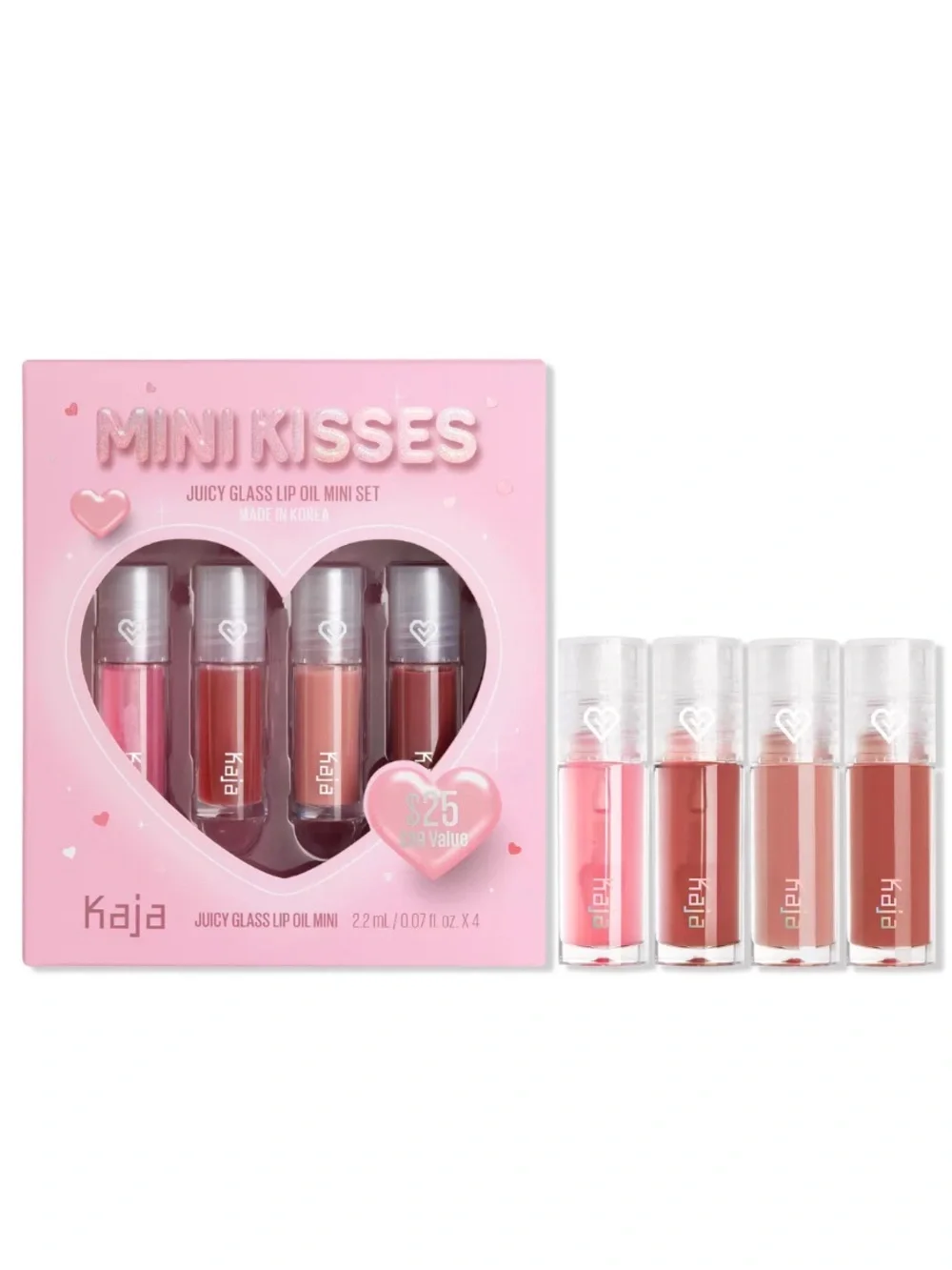 Kaja Mini Kisses Juicy Glass Lip Oil Mini Set 2.2ml X 4 BRAND NEW IN BOX